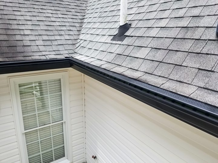 A separate Smitty project: black gutter guard and inside corner
